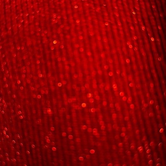 Free People Long Sleeve French Girl Ribbed Knit Mock Neck Mini Dress Sparkle Red - Picture 11 of 11